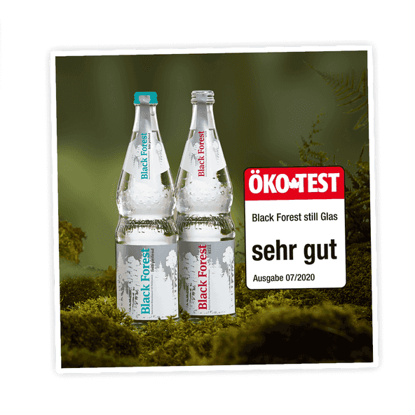 Öko-Test Bestnote sehr gut für Black Forest in der Glasflasche