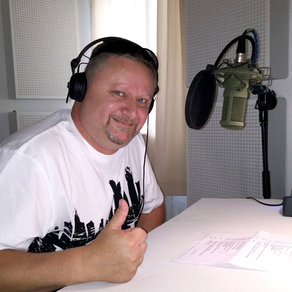 Gernot Bruder beim Einsprechen des "Ich bin Peterstaler" Radiospots
